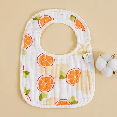 Newborn Basic Cute Cartoon Muslin Burp Cloth for Baby