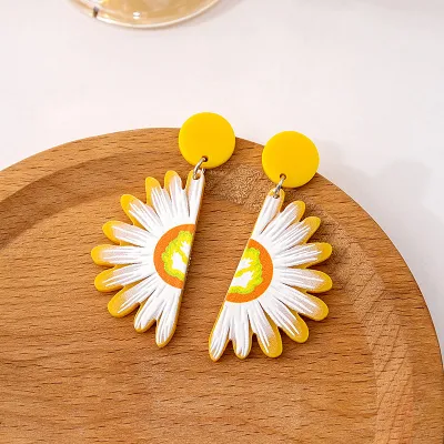 Simple Irregular Acrylic Earrings Fresh Sweet Geometric