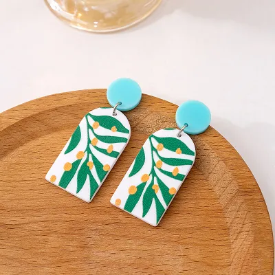 Simple Irregular Acrylic Earrings Fresh Sweet Geometric