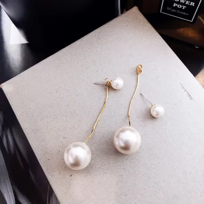 Fashion Alloy Pearl Drop Earrings Instagram Wind