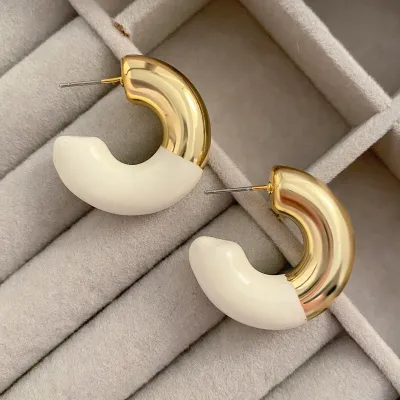 Maillard Simple Vintage CCB Geometric Earrings