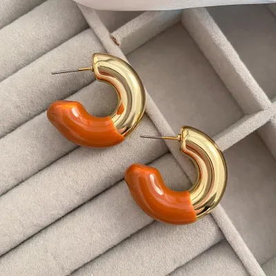 Maillard Simple Vintage CCB Geometric Earrings