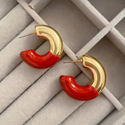 Maillard Simple Vintage CCB Geometric Earrings