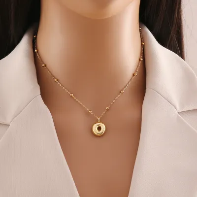 Personalized Stainless Steel Letter Alphabet Pendant Necklace