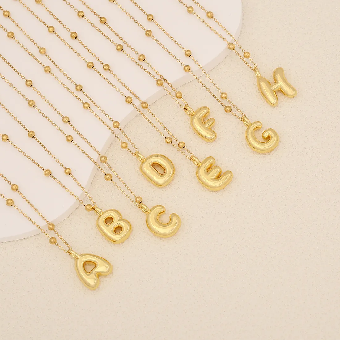 Personalized Stainless Steel Letter Alphabet Pendant Necklace