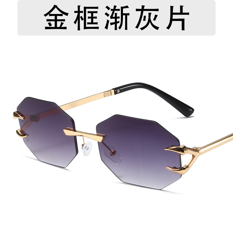 Wholesale Personalized Hip-Hop Octagon Slitted Sunglasses