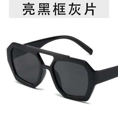 Fashion Personalized Leopard Square Sunglasses with AC Lens