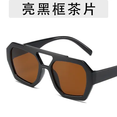 Fashion Personalized Leopard Square Sunglasses with AC Lens