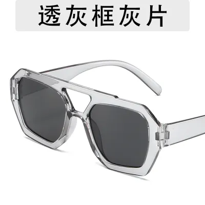 Fashion Personalized Leopard Square Sunglasses with AC Lens