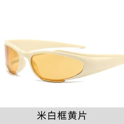 Y2K Punk Outdoor Sunglasses Plastic Square Frame Resin Lens