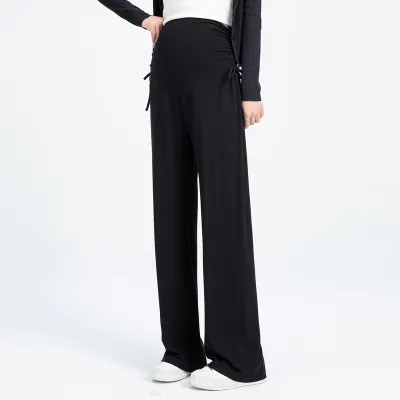 Summer Maternity Casual Loose Drawstring Pants
