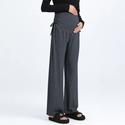 Summer Maternity Casual Loose Drawstring Pants