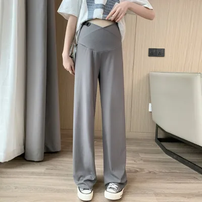 Summer Pregnant Women Fashion Loose Cross Belly Pants