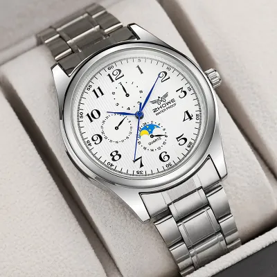 Neutral Minimalist Three-Eye Quartz Watch