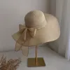 Beige [Big Straw Hat Solid Color]]