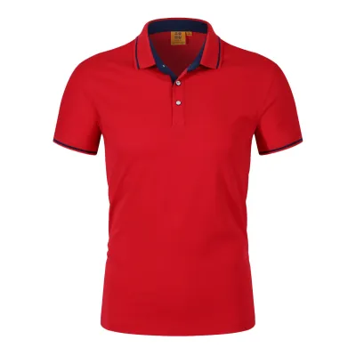Men Women Short Sleeve Lapel Custom Printed Logo Polo Shirt