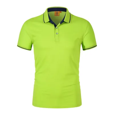 Men Women Short Sleeve Lapel Custom Printed Logo Polo Shirt