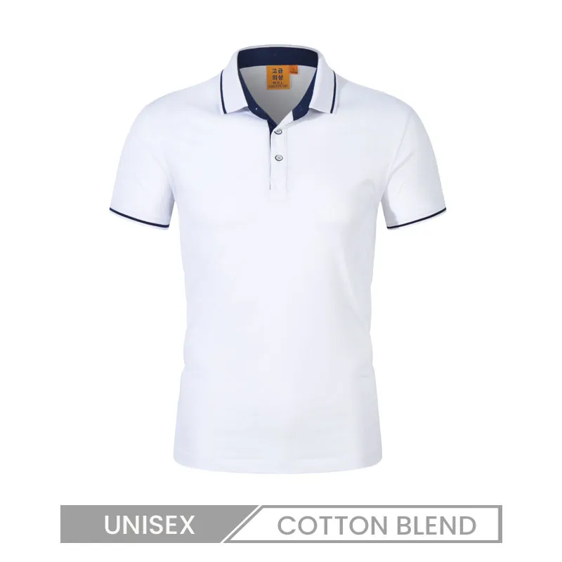 Men Women Short Sleeve Lapel Custom Printed Logo Polo Shirt