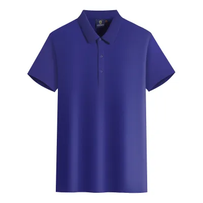 Men Women Unisex 210g Combed Cotton Solid Color Lapel Polo Shirt