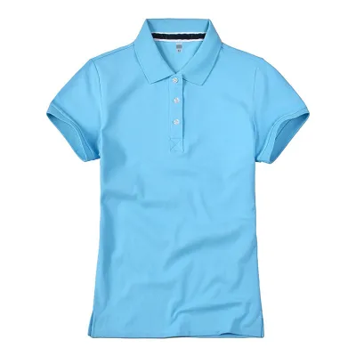 casual Cotton Women Spring Summer Printed custom Basic polo shirt