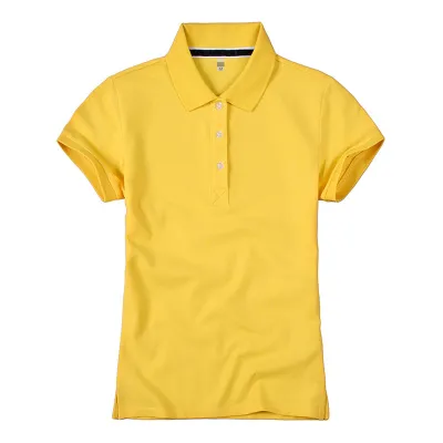 casual Cotton Women Spring Summer Printed custom Basic polo shirt