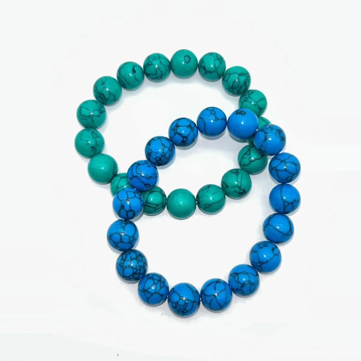 Women Fashion Retro Turquoise Beaded Bracelet