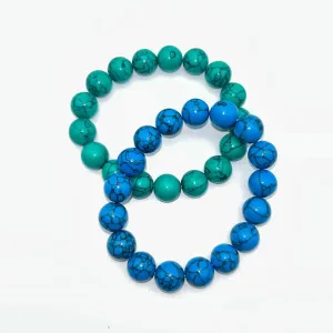 Women Fashion Retro Turquoise Beaded Bracelet