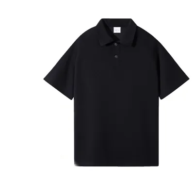 Casual Unisex Men Loose Short Sleeve Raglan Sleeve Solid Color Summer Polo Shirt Custom