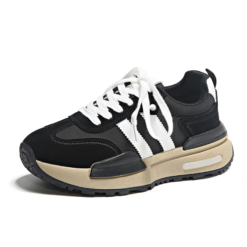 Wholesale Women Fashion Casual Thick-Soled Round Toe Lace-Up