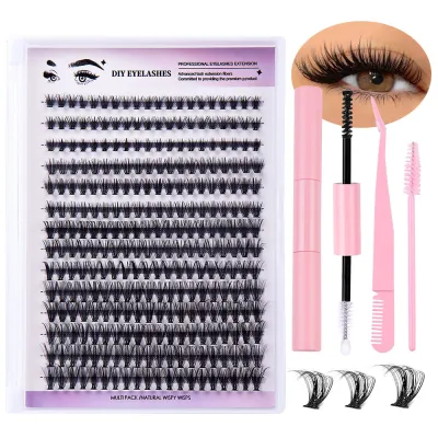 Women Thick Segmented Single Cluster False Eyelashes Beauty