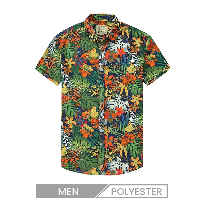 Summer Creative Printing Custom Men Hawaiian Short Sleeve Shirt