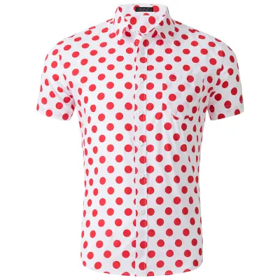 Custom Printed Men Casual Lapel Short Sleeve Hawaiian Shirt