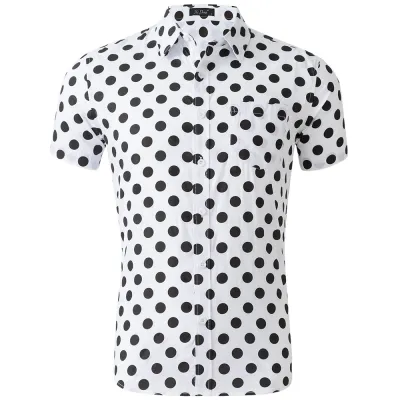 Custom Printed Men Casual Lapel Short Sleeve Hawaiian Shirt