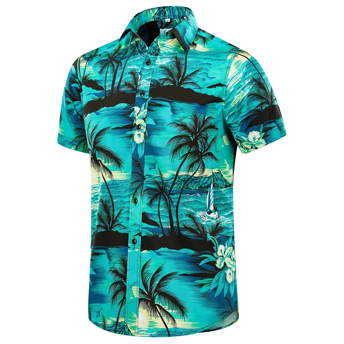 Wholesale Men Custom 3D Print Hawaiian Short Sleeve Shirt