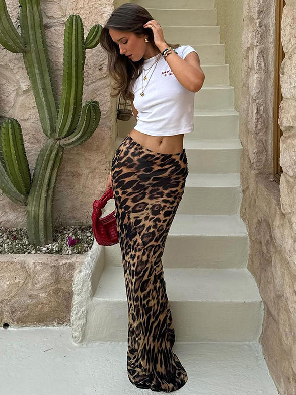 Wholesale Women Sexy Leopard Print Skirt Wholesale Women Sexy Leopard Print Skirt