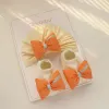 50 Milk White Orange Letter Bow Hat Small Socks