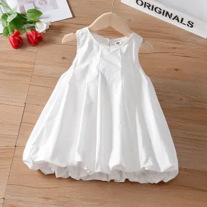 Kids Toddler Big Girls Floral Print Sleeveless A-Line Princess Dress Cotton Casual