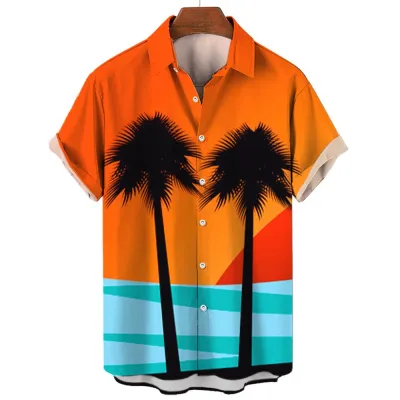 Custom 3D Print Men Casual Short Sleeve Hawaiian Shirt