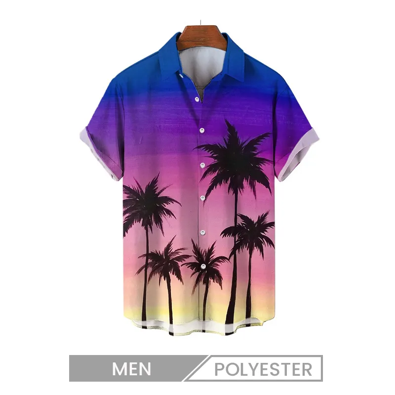 Custom 3D Print Men Casual Short Sleeve Hawaiian Shirt