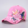 Pink Embroidered Butterfly