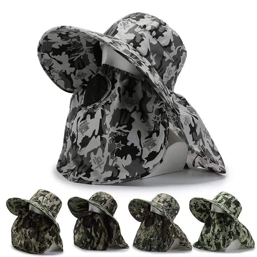Summer Men Outdoor Mountaineering Camouflage Sun Hat