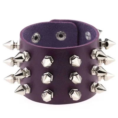 Gothic Punk Stud PU Leather Bracelet