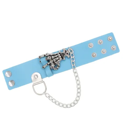 Gothic Skull Bone Claw Leather Bracelet