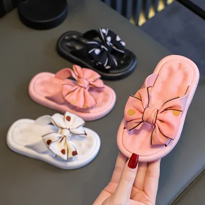 Kids Unisex Casual Cute Bow Thick-Soled Slippers