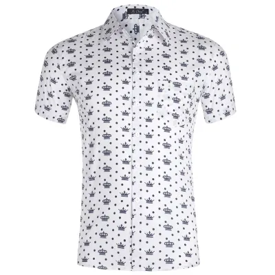 Custom Men 3D Printed Lassel Short Sleeve Hawaiian Shirt
