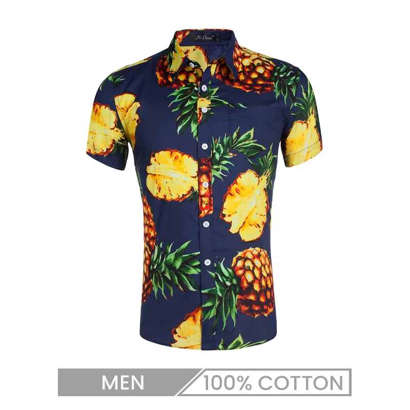 Custom Men 3D Printed Lassel Short Sleeve Hawaiian Shirt