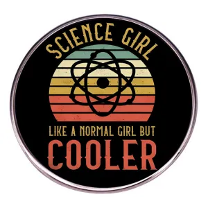 Women Fashion Rainbow Science Girls Letter Metal Alloy Brooch