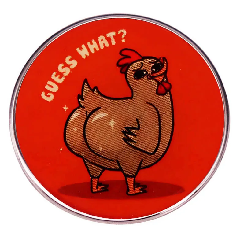 Women Fashion Cartoon Fun Cock Metal Alloy Brooch