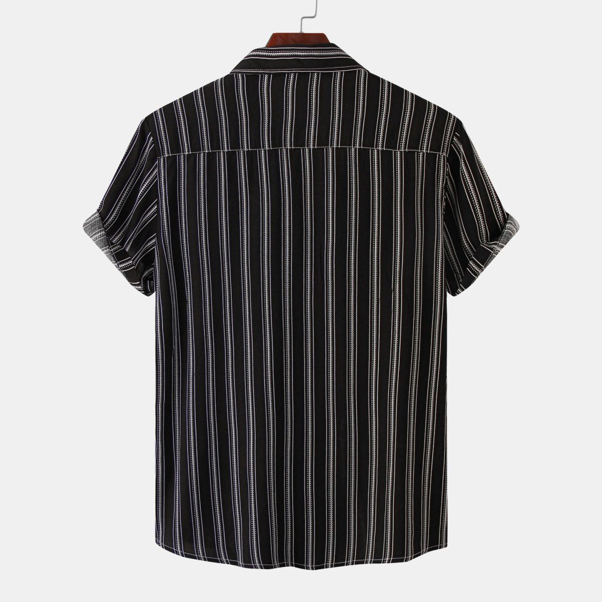 【SATIIIZ】Lapin Stripe High Density Short Sleeve T-shirt Wholesale Men Fashion Leisure Holiday Stripe Print Short