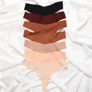 Women Low Waist Seamless Ice Silk Underwear Quick-Drying Breathable Invisible Panties